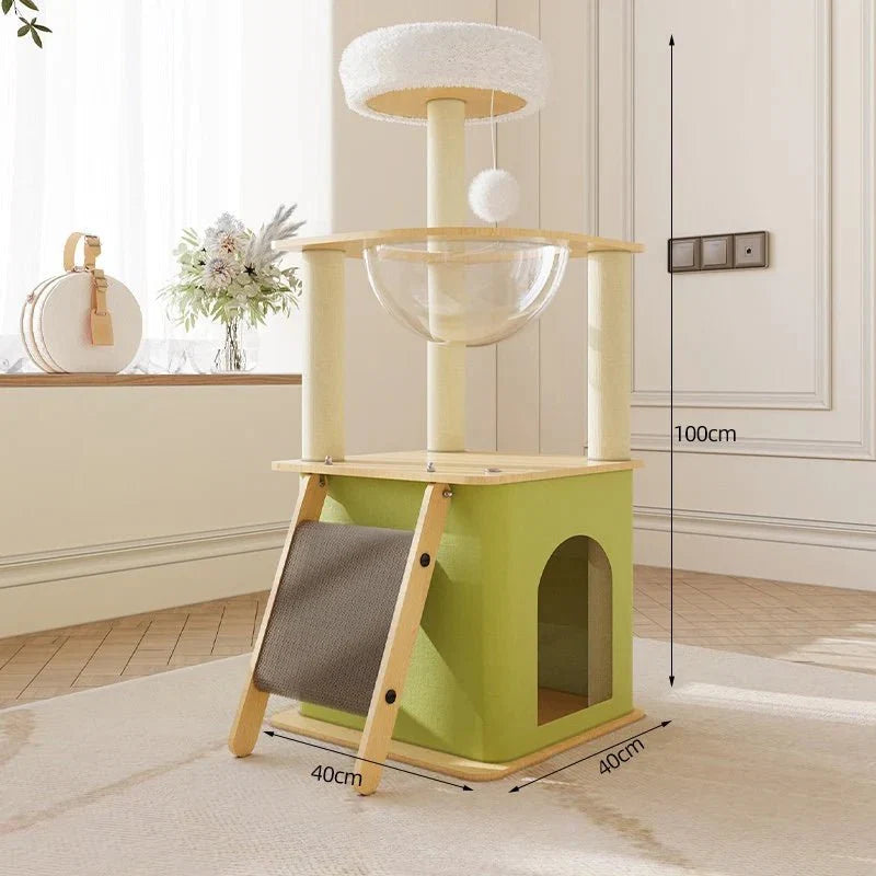 Arbre à Chat Compact - Griffoir et Hamac Inclus