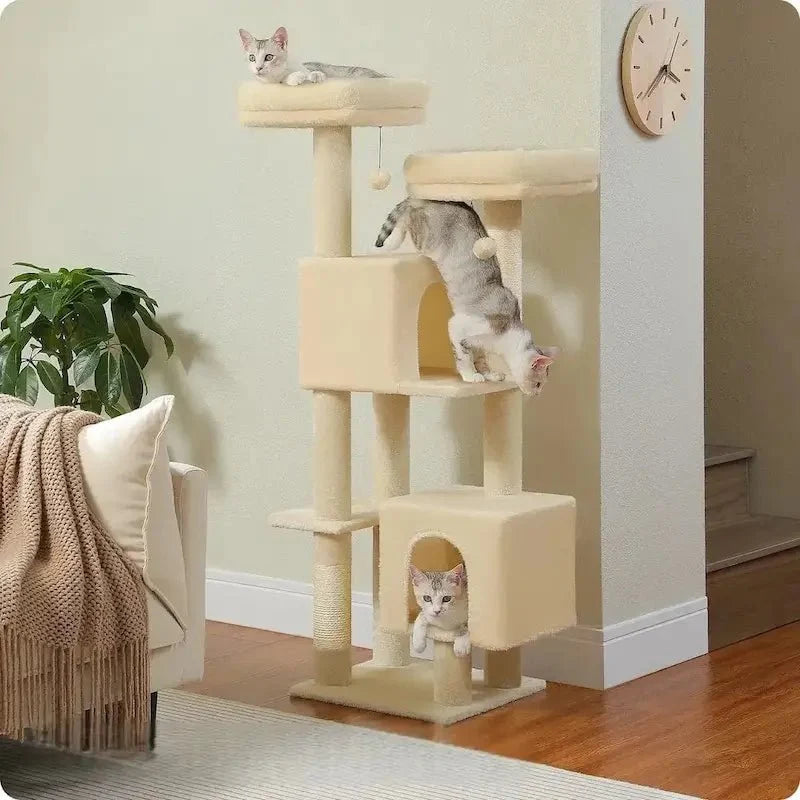 Arbre à Chat 130 cm Stable et Spacieux