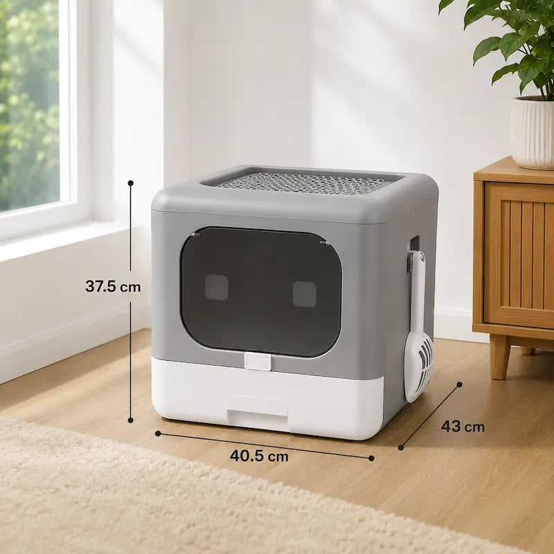 Maison de Toilette Chat Cube - Pratique et Facile