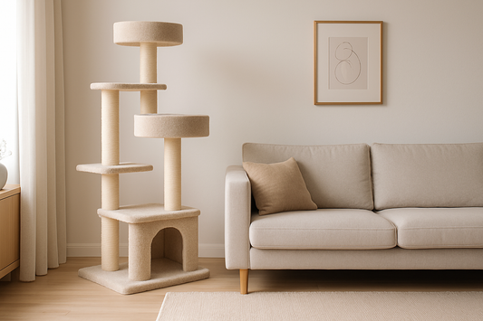 arbre a chat beige