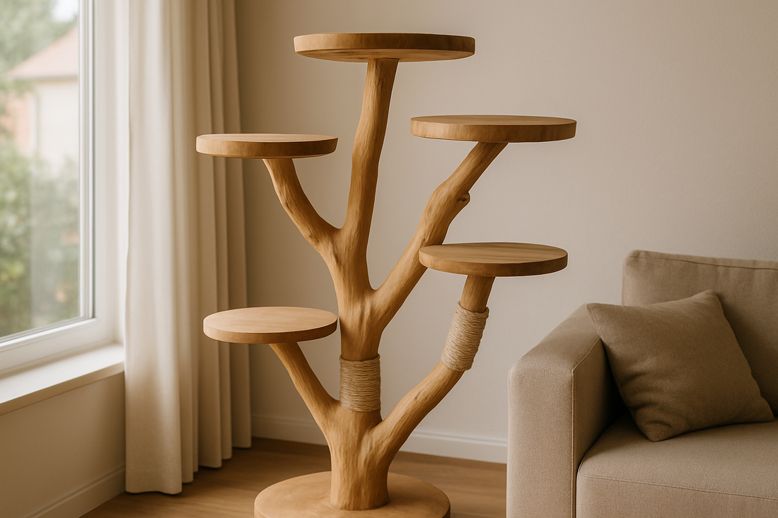 arbre à chat en bois naturel