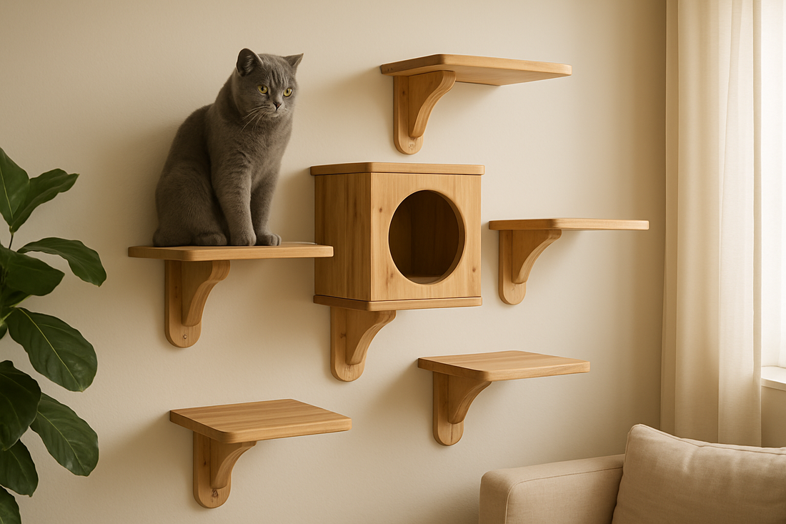 arbre a chat murale bois