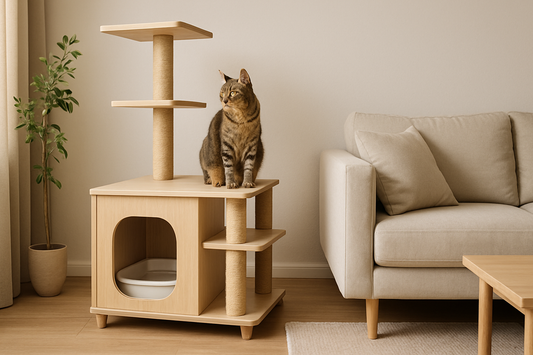 meuble litiere arbre a chat