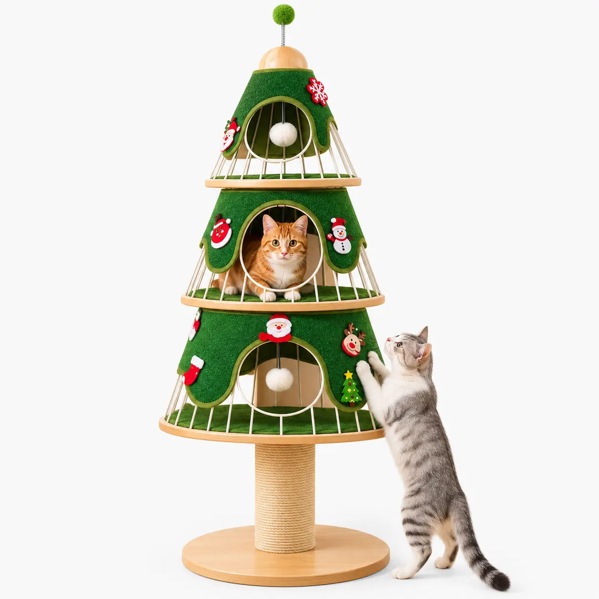 Arbre à Chat Sapin de Noël avec Griffoir