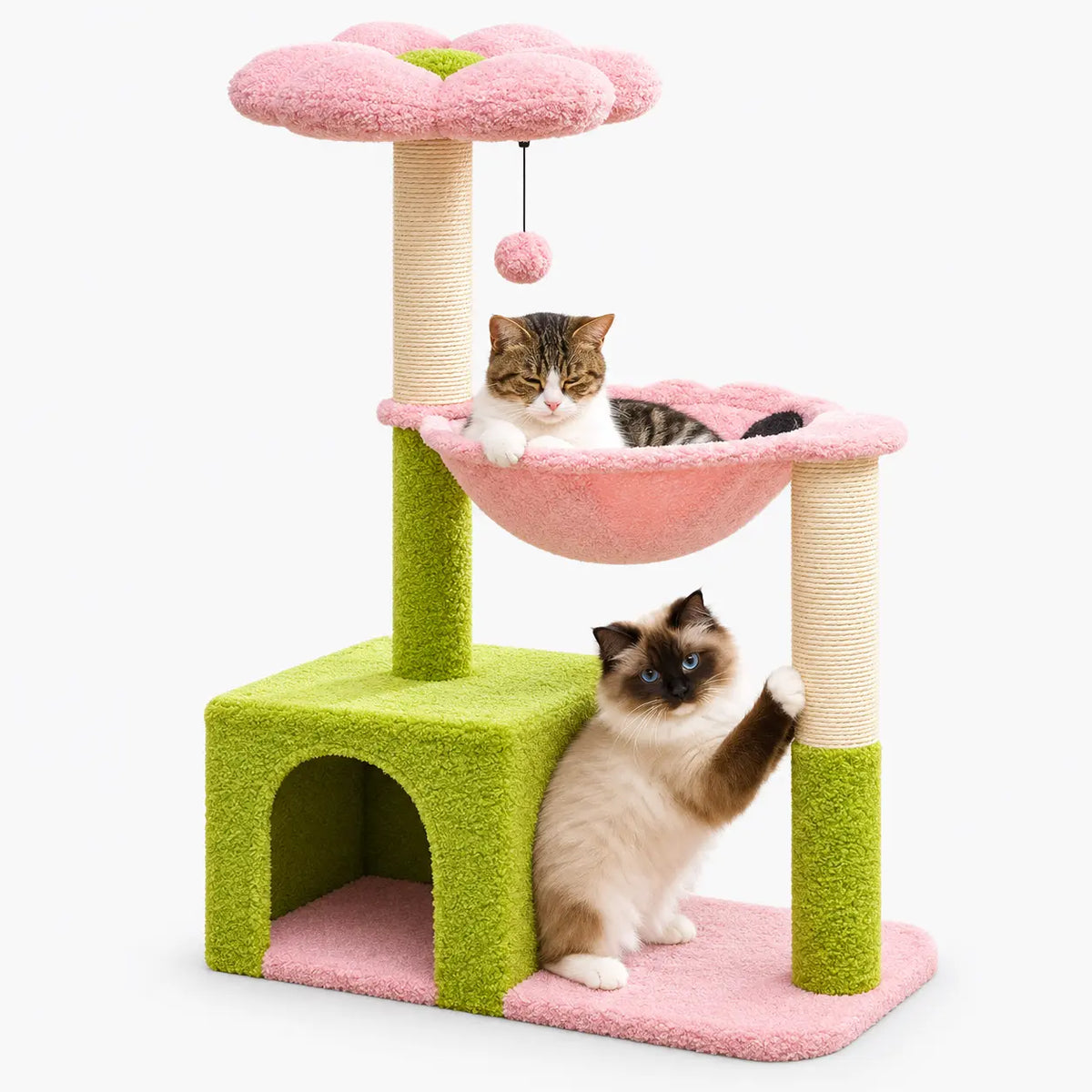 Arbre à Chat Fleur avec Griffoir Sisal