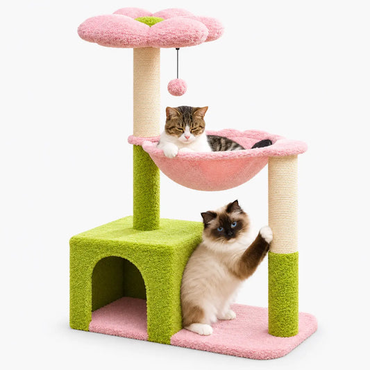 Arbre à Chat Fleur avec Griffoir Sisal