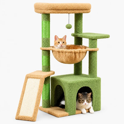Arbre à Chat Compact avec Hamac et Griffoir