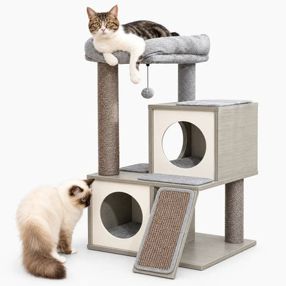 Arbre à Chat Moderne avec Griffoir Intégré