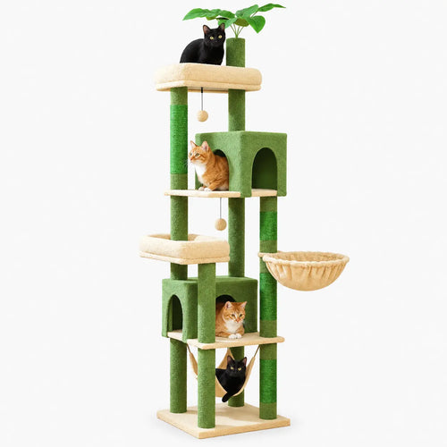 Arbre à Chat XXL Multi-Niveaux avec Hamac
