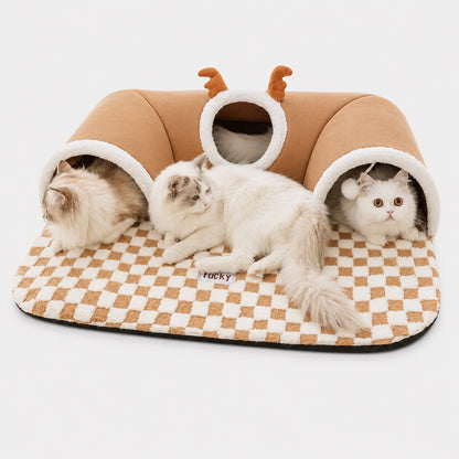 Tunnel pour Chat avec Tapis Intégré