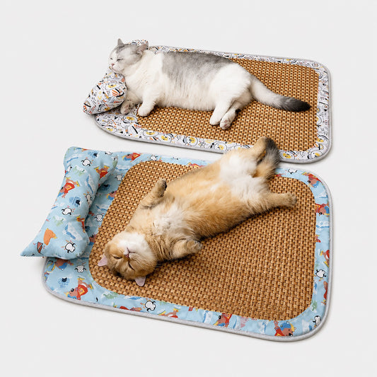 Tapis Rafraîchissant pour Chat en Rotin
