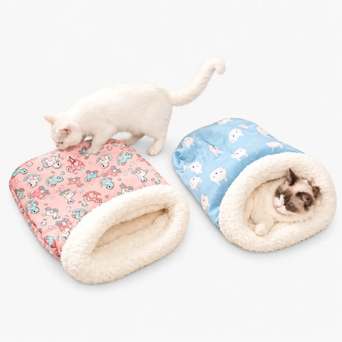Sac de Couchage Douillet pour Chat Auto-Chauffant