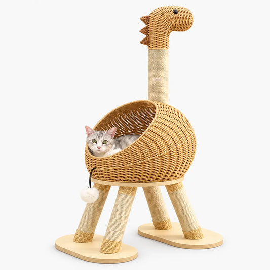 Arbre à Chat Design Dinosaure avec Griffoir