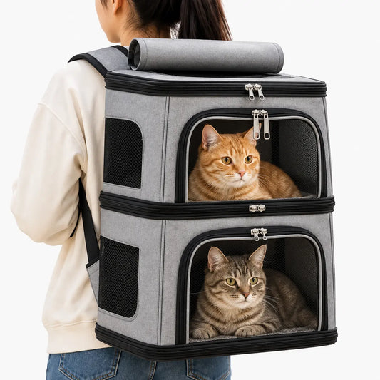 Sac à Dos Chat Double Compartiment Confort
