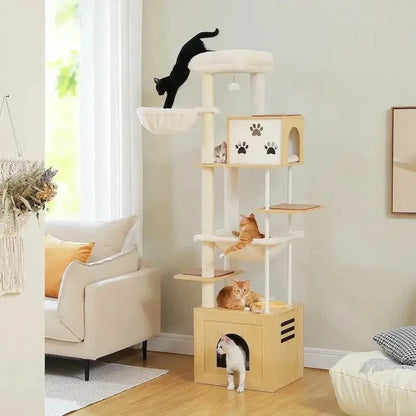 Arbre à Chat 7 Niveaux - Griffoir et Hamac Inclus