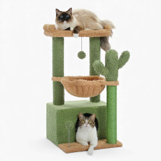 Arbre à Chat 79cm Hamac Bois | Design | Perchoir Du Chat