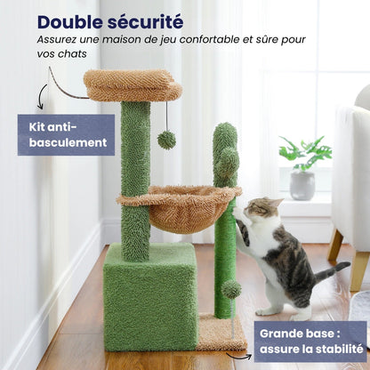Arbre à Chat 79cm Hamac Bois | Design | Perchoir Du Chat