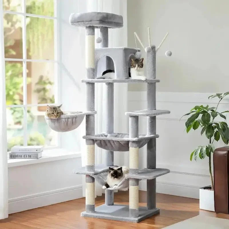 Arbre à Chat Hamac Griffoir Multi-Niveaux