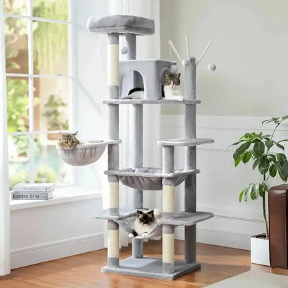 Arbre à Chat Hamac Griffoir Multi-Niveaux