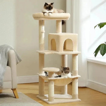 Arbre à Chat Solide avec Hamac et Griffoir
