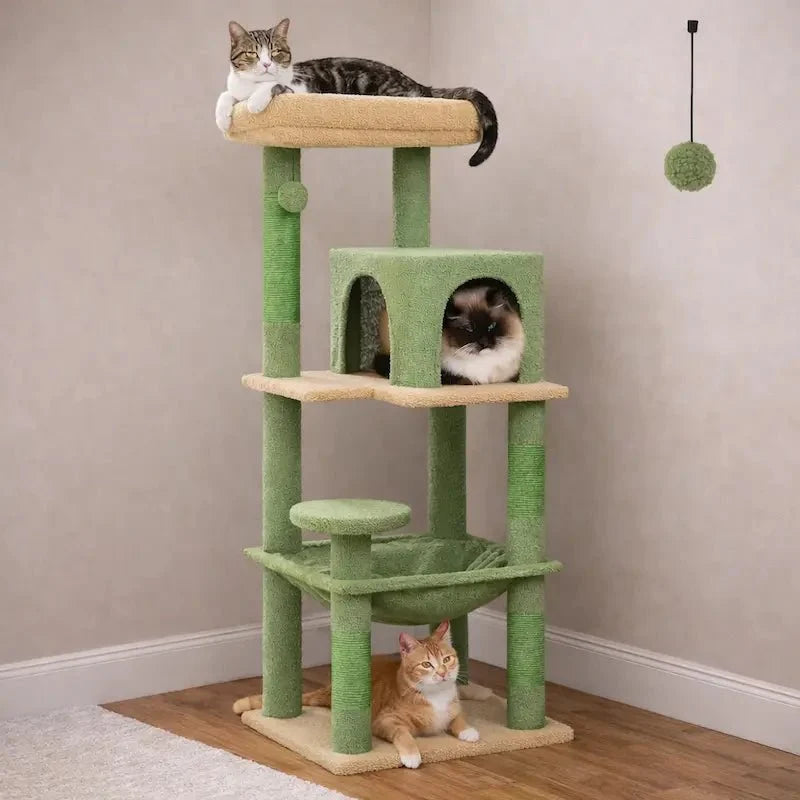 Arbre à Chat Solide avec Hamac et Griffoir