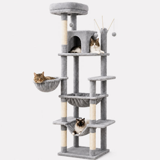 Arbre à Chat Hamac Griffoir Multi-Niveaux