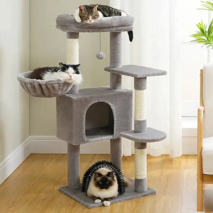 Arbre à Chat avec Hamac et Jouet - Griffoir Inclus
