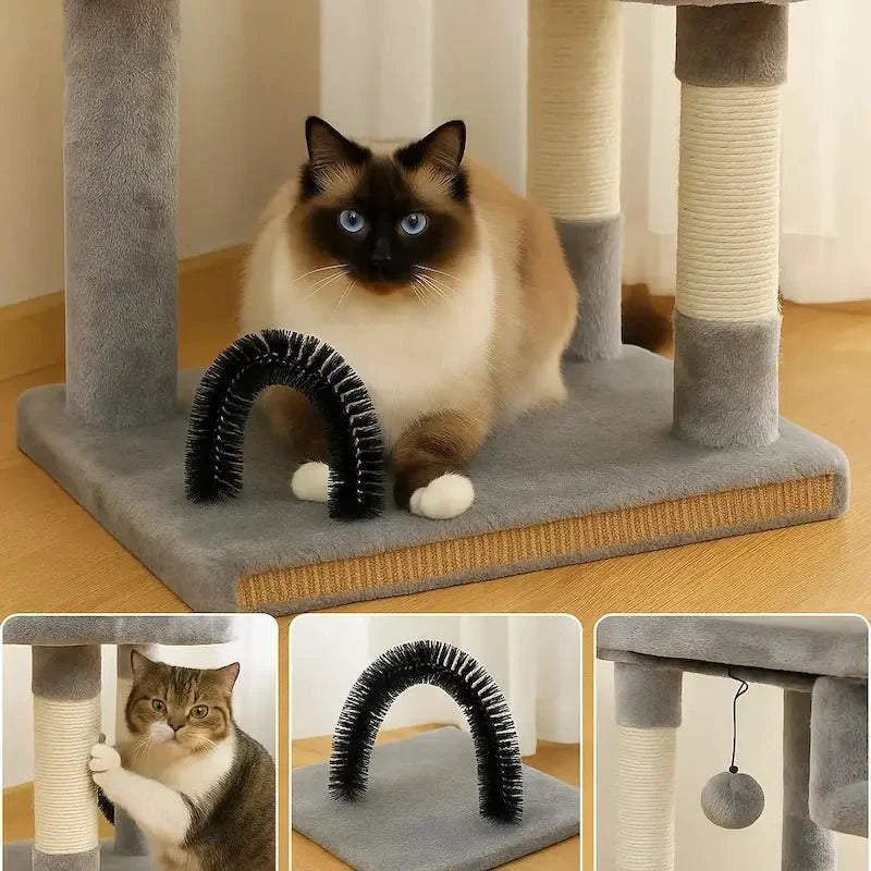 Arbre à Chat avec Hamac et Jouet - Griffoir Inclus