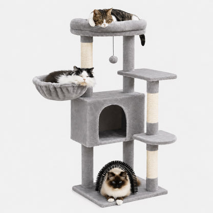 Arbre à Chat avec Hamac et Jouet - Griffoir Inclus