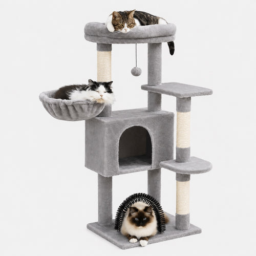 Arbre à Chat avec Hamac et Jouet - Griffoir Inclus