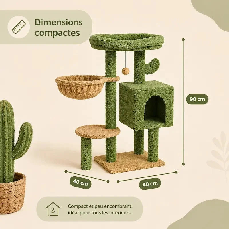 Arbre à Chat Cactus Stable et Compact