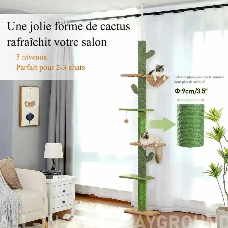Griffoir Cactus pour Chat avec Hamac