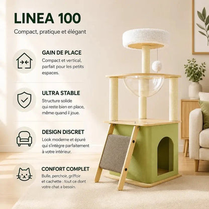Arbre à Chat Compact - Griffoir et Hamac Inclus