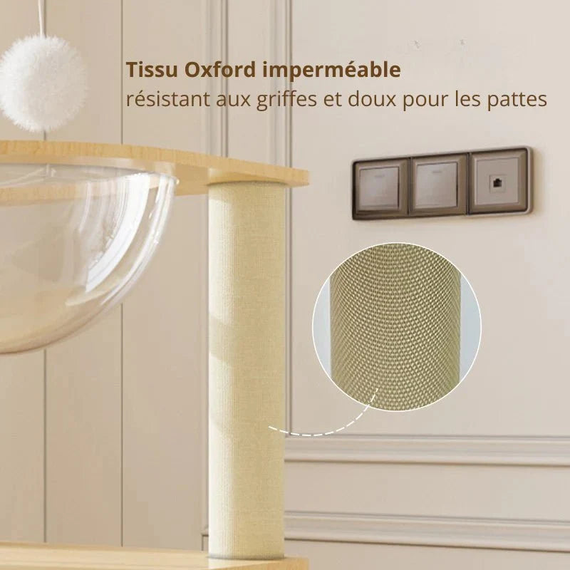 Arbre à Chat Compact - Griffoir et Hamac Inclus
