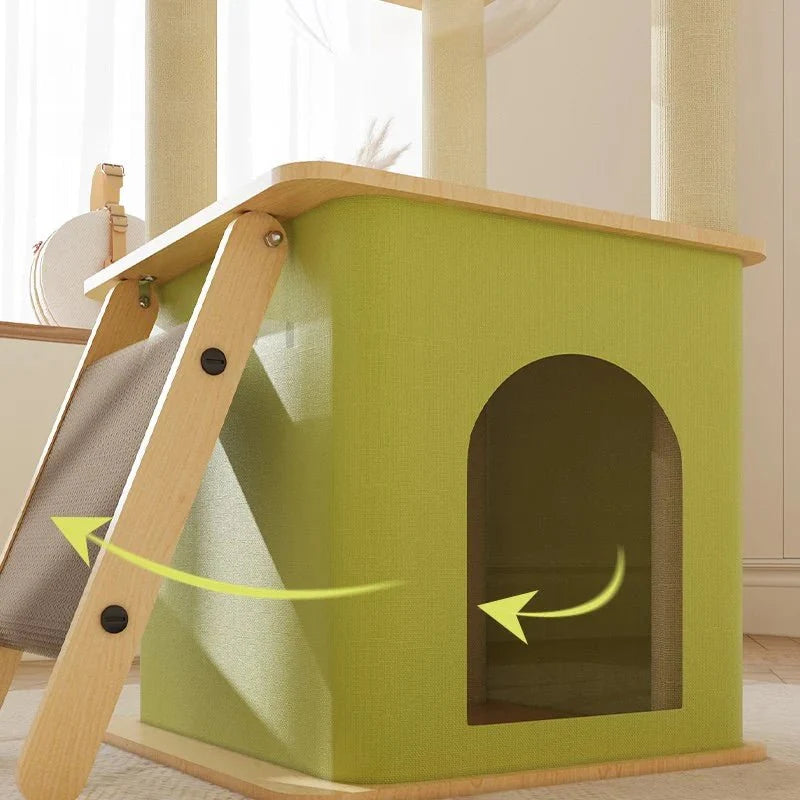 Arbre à Chat Compact - Griffoir et Hamac Inclus