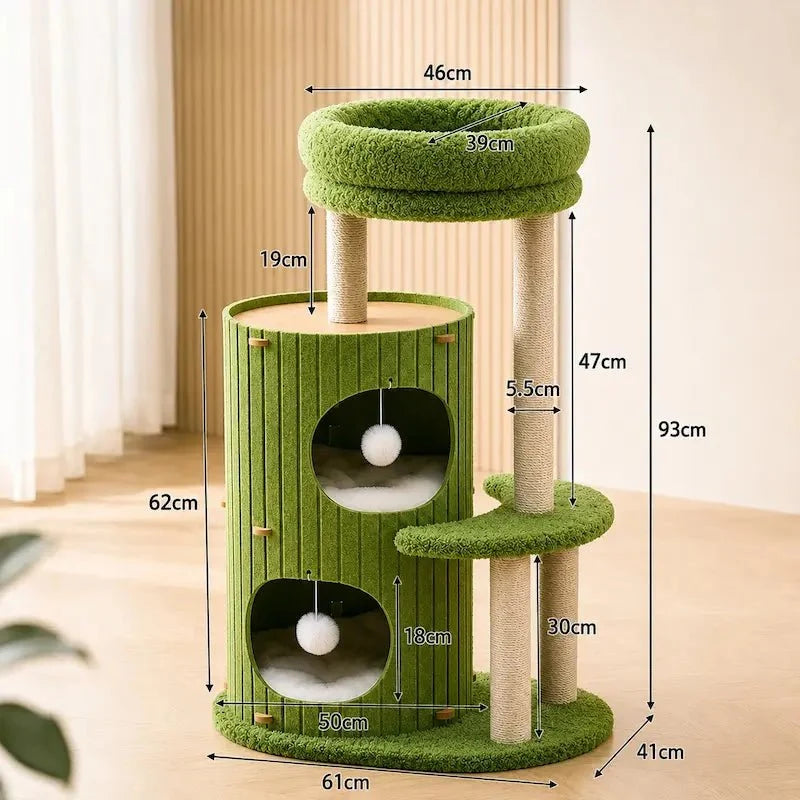 Arbre à Chat Design Compact et Griffoir Sisal