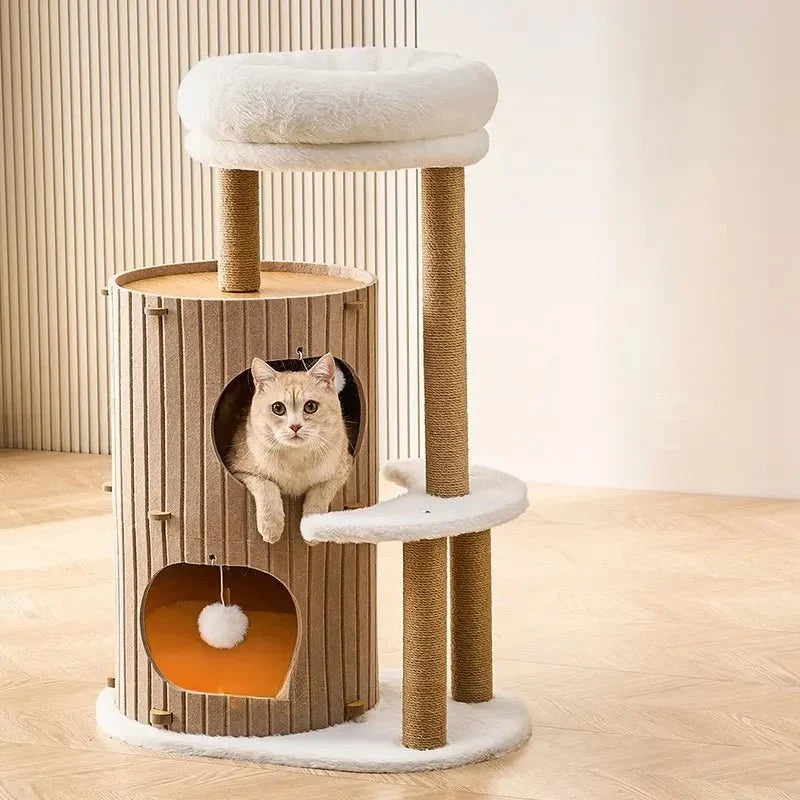 Arbre à Chat Design Compact et Griffoir Sisal