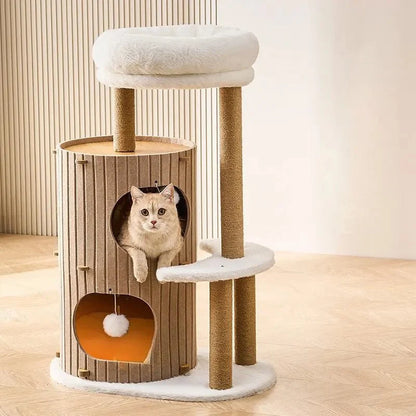 Arbre à Chat Design Compact et Griffoir Sisal