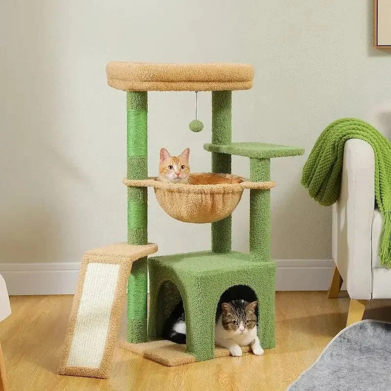 Arbre à Chat Compact - Hamac et Griffoir Inclus
