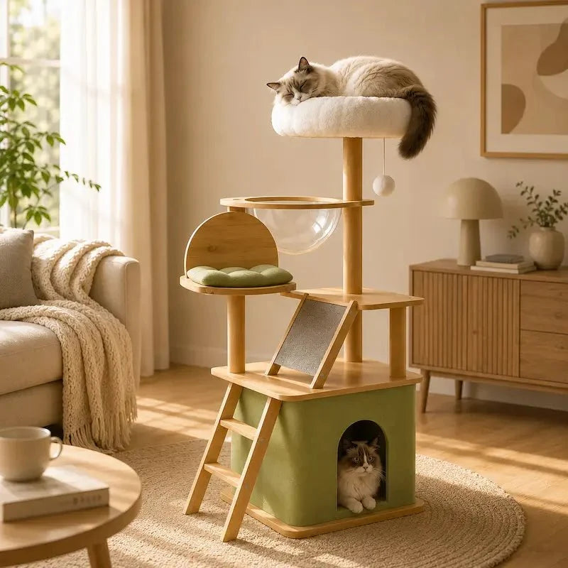 Arbre à Chat 140 cm avec Griffoir et Niche