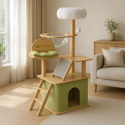 Arbre à Chat 140 cm avec Griffoir et Niche