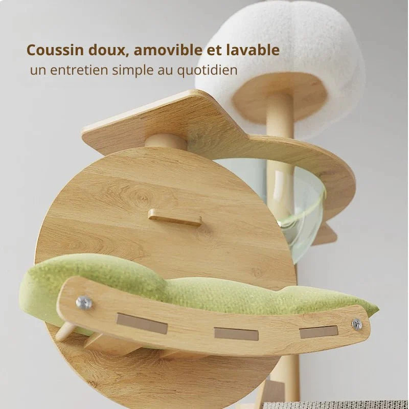 Arbre à Chat 140 cm avec Griffoir et Niche