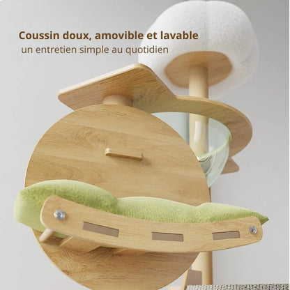 Arbre à Chat 140 cm avec Griffoir et Niche