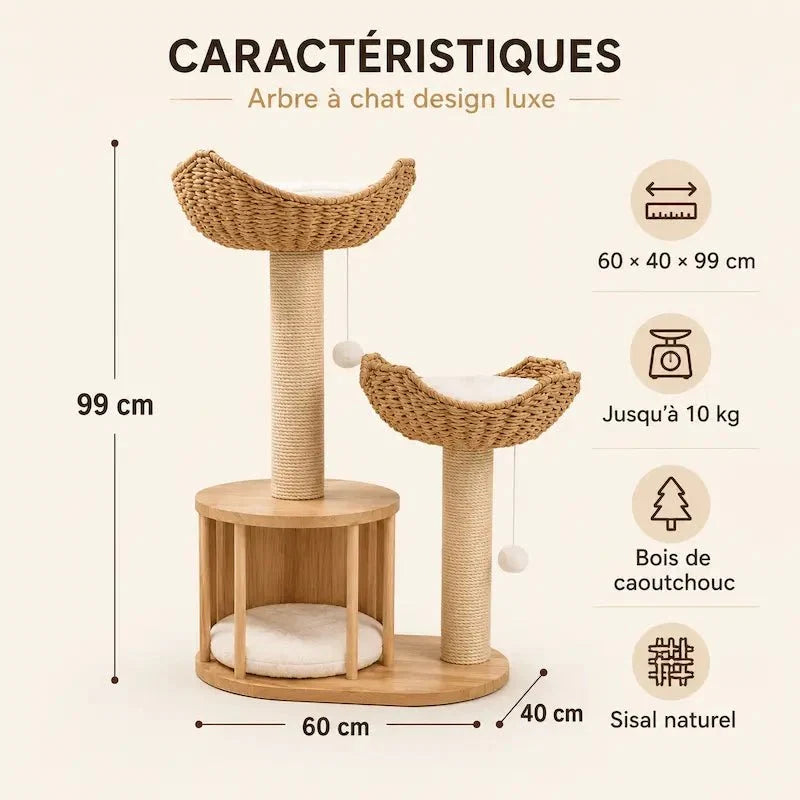 Arbre à Chat Design Luxe et Griffoir