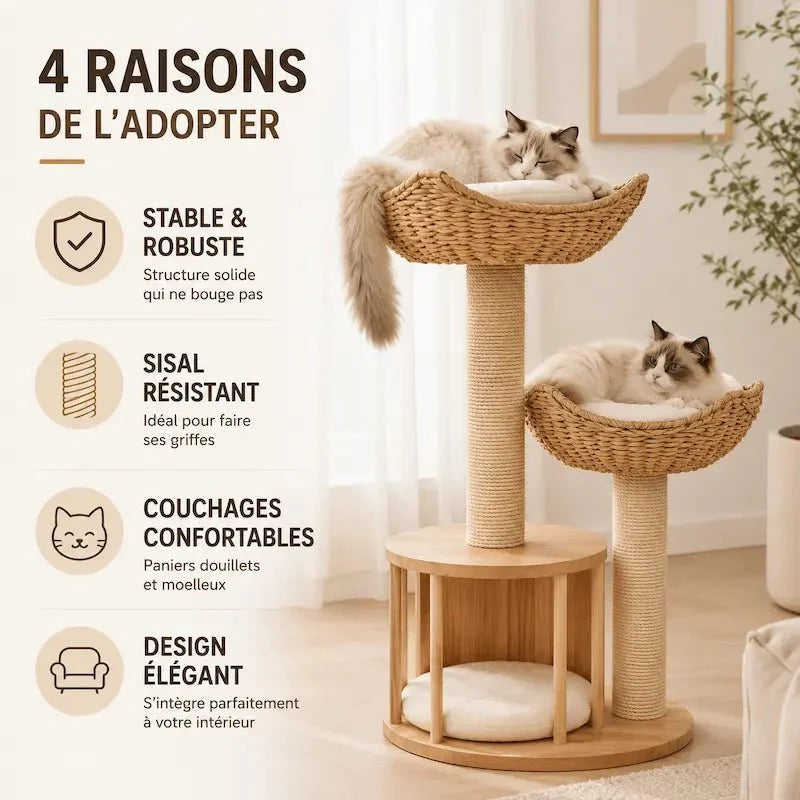 Arbre à Chat Design Luxe et Griffoir
