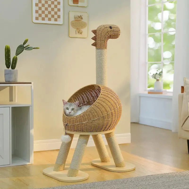 Arbre à Chat Dinosaure Ludique et Griffoir