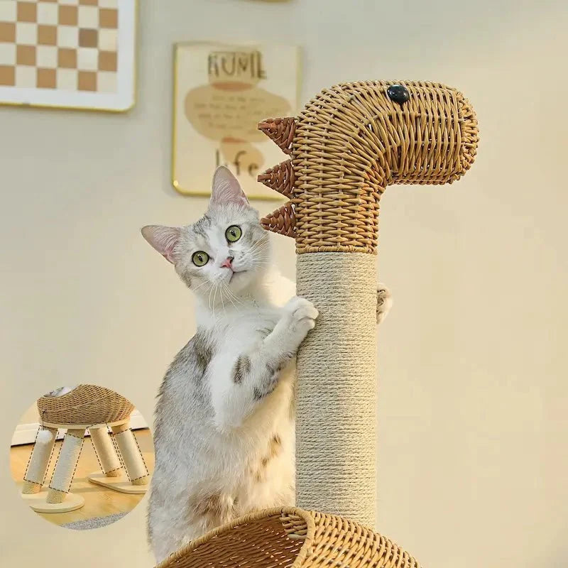 Arbre à Chat Dinosaure Ludique et Griffoir
