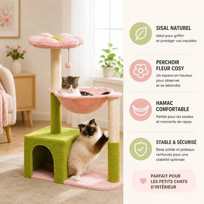 Arbre à Chat Fleur - Griffoir et Confort