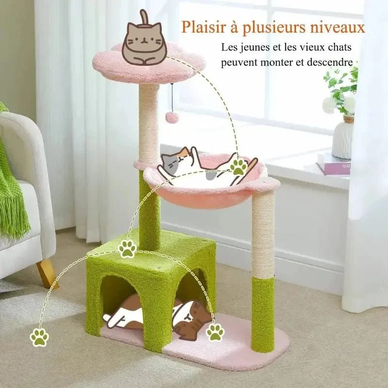 Arbre à Chat Fleur - Griffoir et Confort