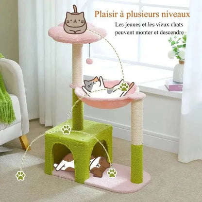 Arbre à Chat Fleur - Griffoir et Confort